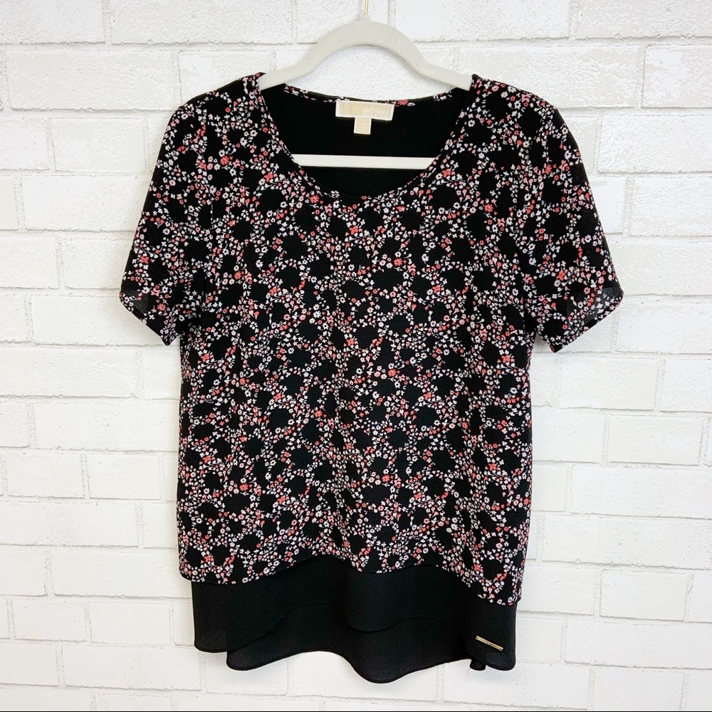 Michael Kors Floral Polyester Tee (O1)